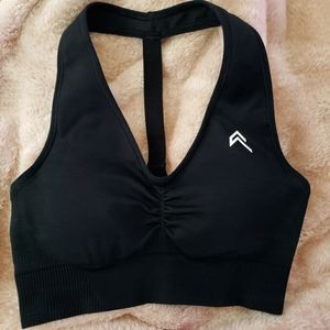 Small Oner active v-neck bra - black